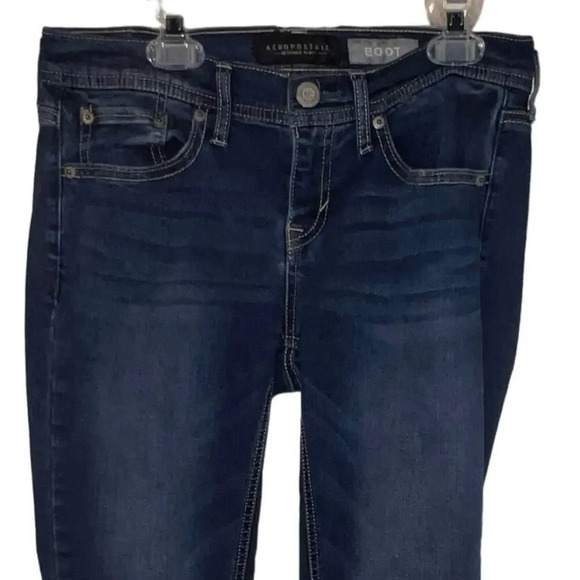 Aeropostale Boot, 6 Short dark wash, bootcut, relaxed fit blue denim ￼￼ - Picture 2 of 10